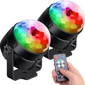 Luditek 2-Pack 3 sound activated 7 modes disco LED Lighting